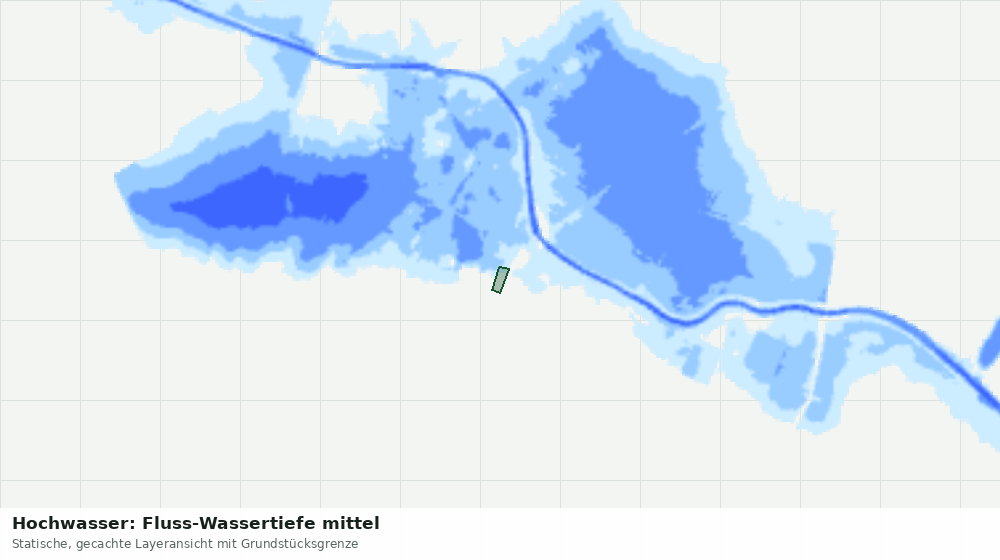 Statische Kartenansicht: Hochwasser: Fluss-Wassertiefe mittel
