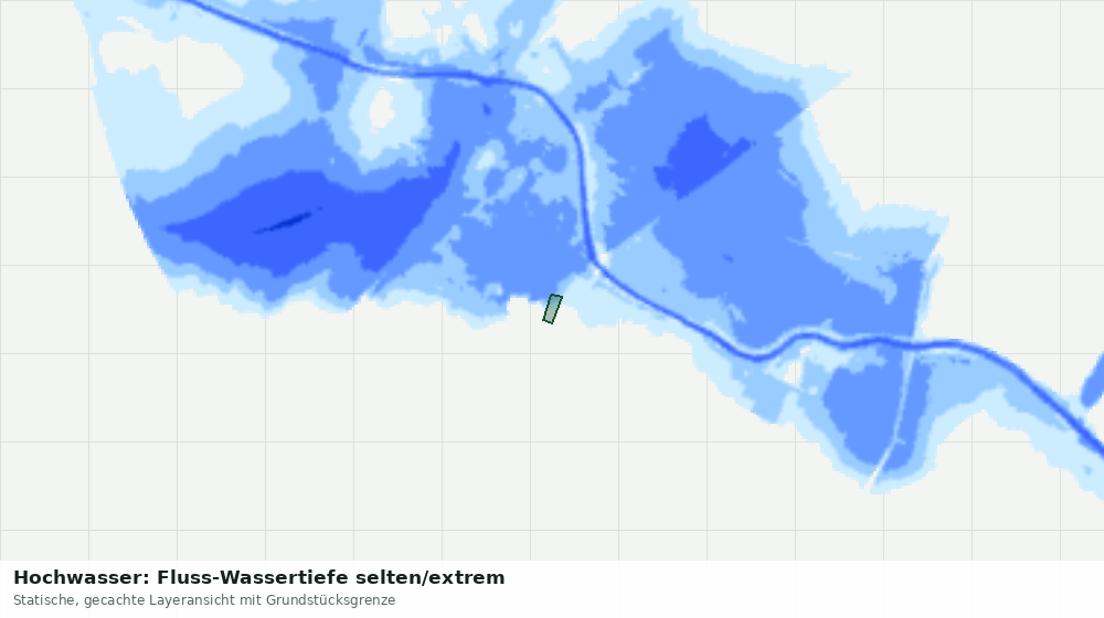 Statische Kartenansicht: Hochwasser: Fluss-Wassertiefe selten/extrem