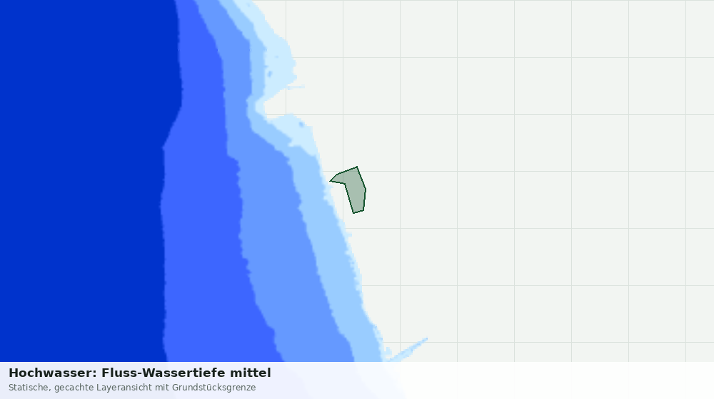 Statische Kartenansicht: Hochwasser: Fluss-Wassertiefe mittel