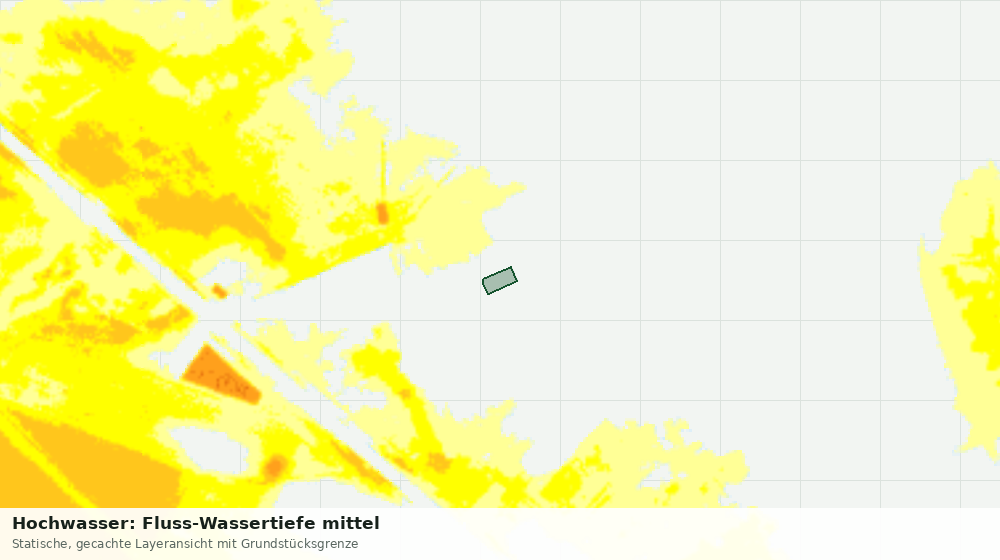 Statische Kartenansicht: Hochwasser: Fluss-Wassertiefe mittel
