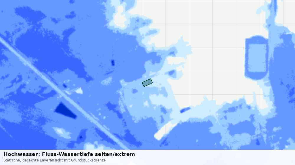 Statische Kartenansicht: Hochwasser: Fluss-Wassertiefe selten/extrem