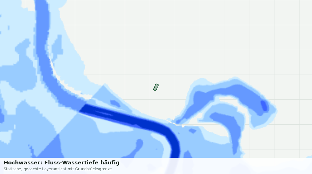 Statische Kartenansicht: Hochwasser: Fluss-Wassertiefe häufig