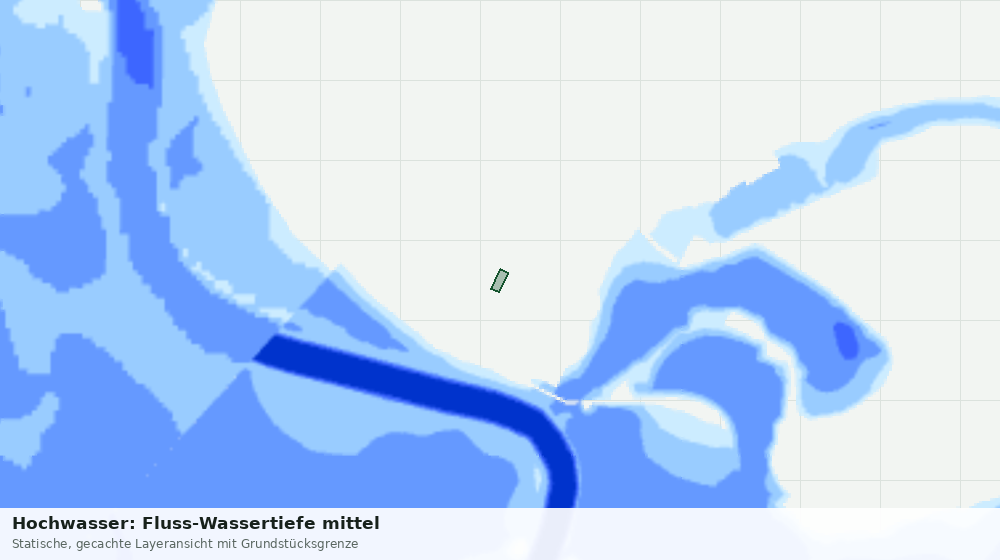 Statische Kartenansicht: Hochwasser: Fluss-Wassertiefe mittel
