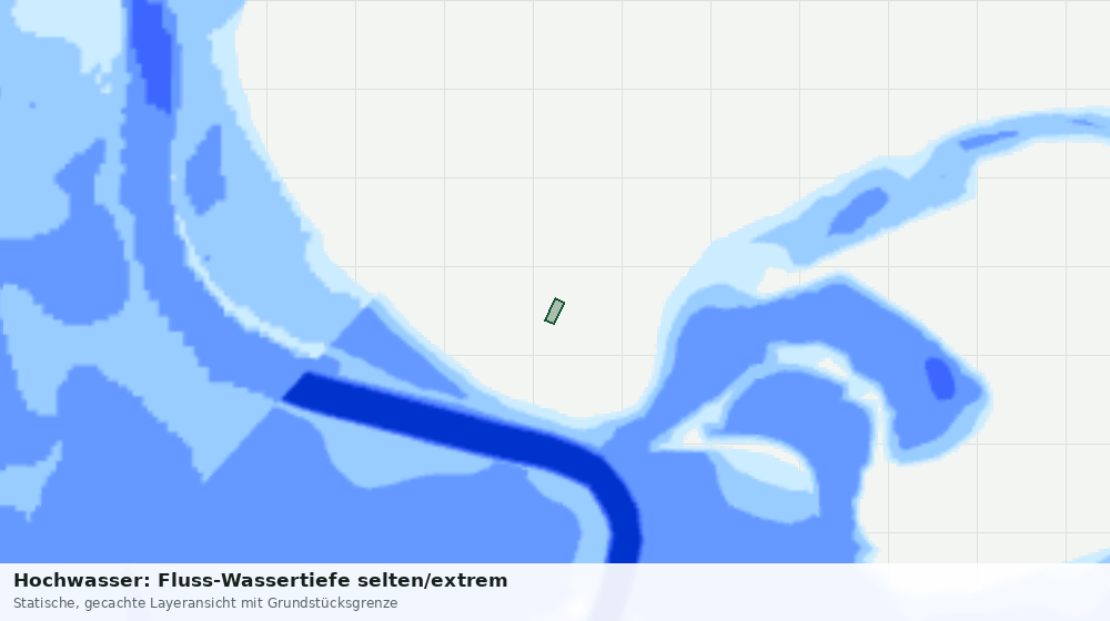 Statische Kartenansicht: Hochwasser: Fluss-Wassertiefe selten/extrem