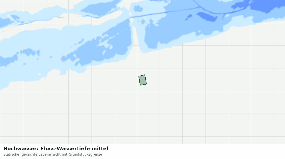Statische Kartenansicht: Hochwasser: Fluss-Wassertiefe mittel