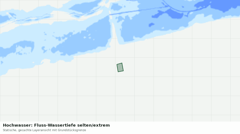 Statische Kartenansicht: Hochwasser: Fluss-Wassertiefe selten/extrem