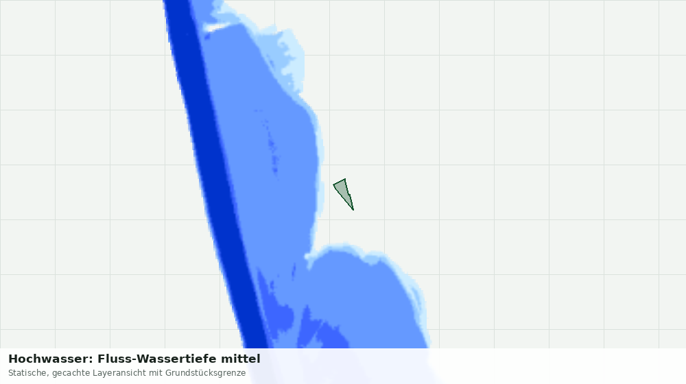 Statische Kartenansicht: Hochwasser: Fluss-Wassertiefe mittel
