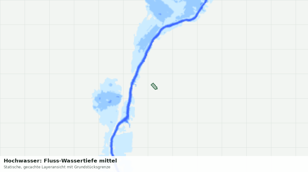 Statische Kartenansicht: Hochwasser: Fluss-Wassertiefe mittel