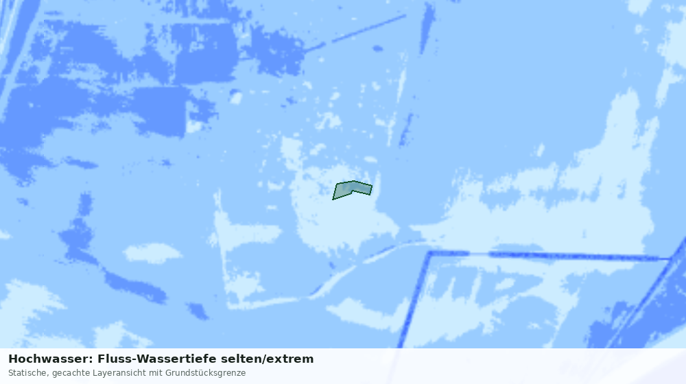 Statische Kartenansicht: Hochwasser: Fluss-Wassertiefe selten/extrem