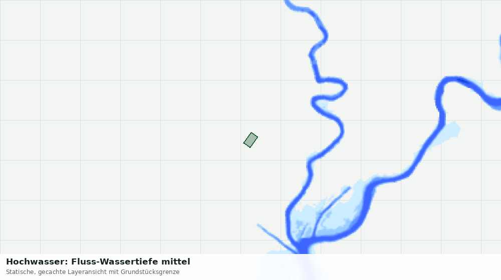 Statische Kartenansicht: Hochwasser: Fluss-Wassertiefe mittel