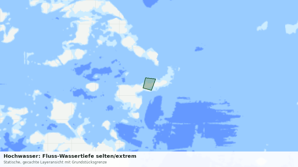 Statische Kartenansicht: Hochwasser: Fluss-Wassertiefe selten/extrem