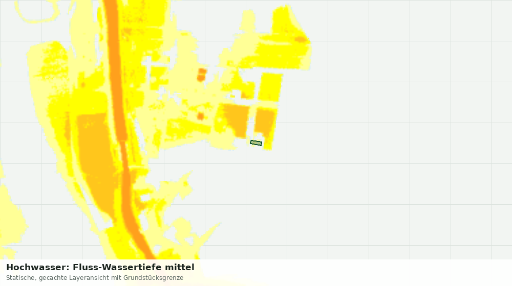 Statische Kartenansicht: Hochwasser: Fluss-Wassertiefe mittel
