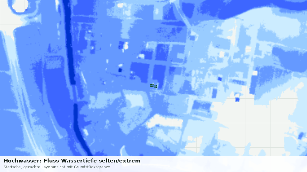 Statische Kartenansicht: Hochwasser: Fluss-Wassertiefe selten/extrem