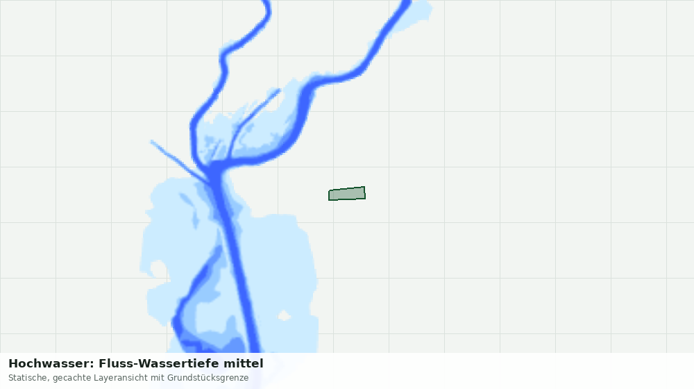 Statische Kartenansicht: Hochwasser: Fluss-Wassertiefe mittel