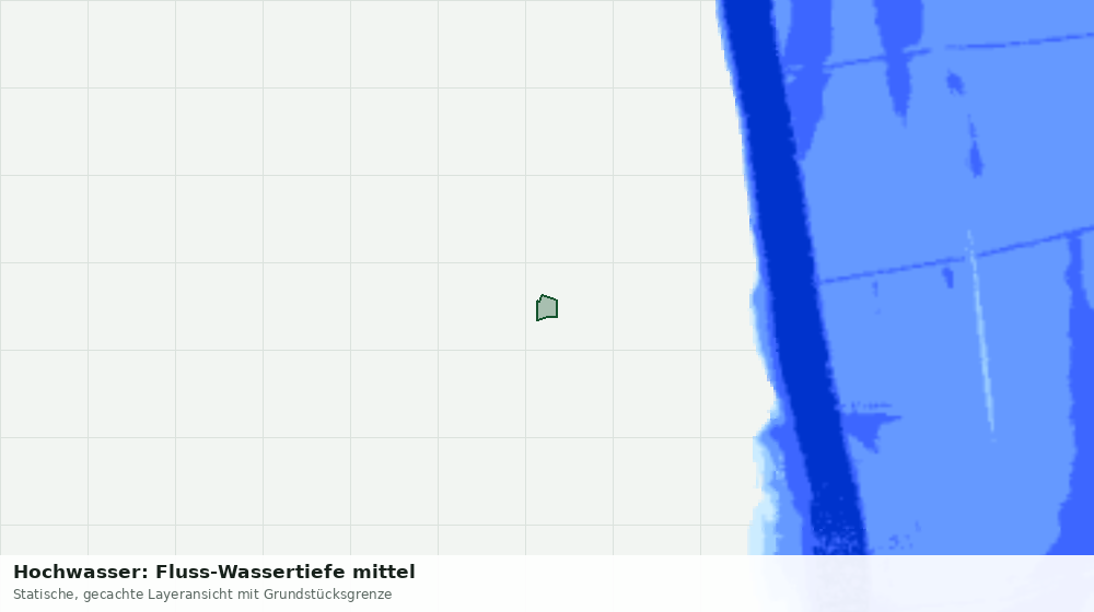Statische Kartenansicht: Hochwasser: Fluss-Wassertiefe mittel