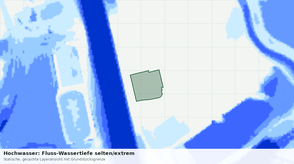 Statische Kartenansicht: Hochwasser: Fluss-Wassertiefe selten/extrem