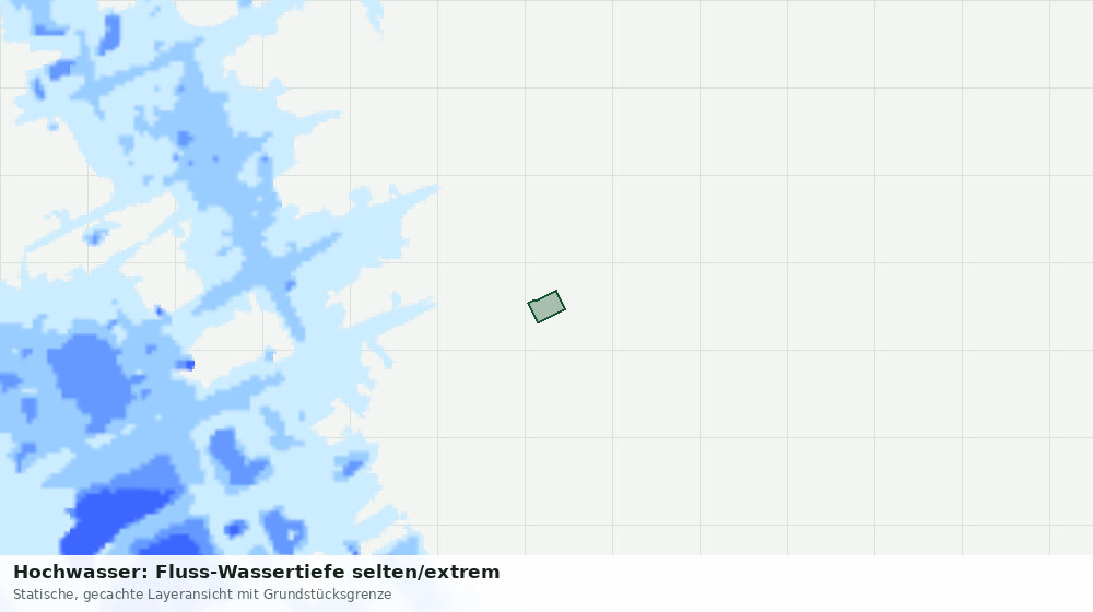 Statische Kartenansicht: Hochwasser: Fluss-Wassertiefe selten/extrem
