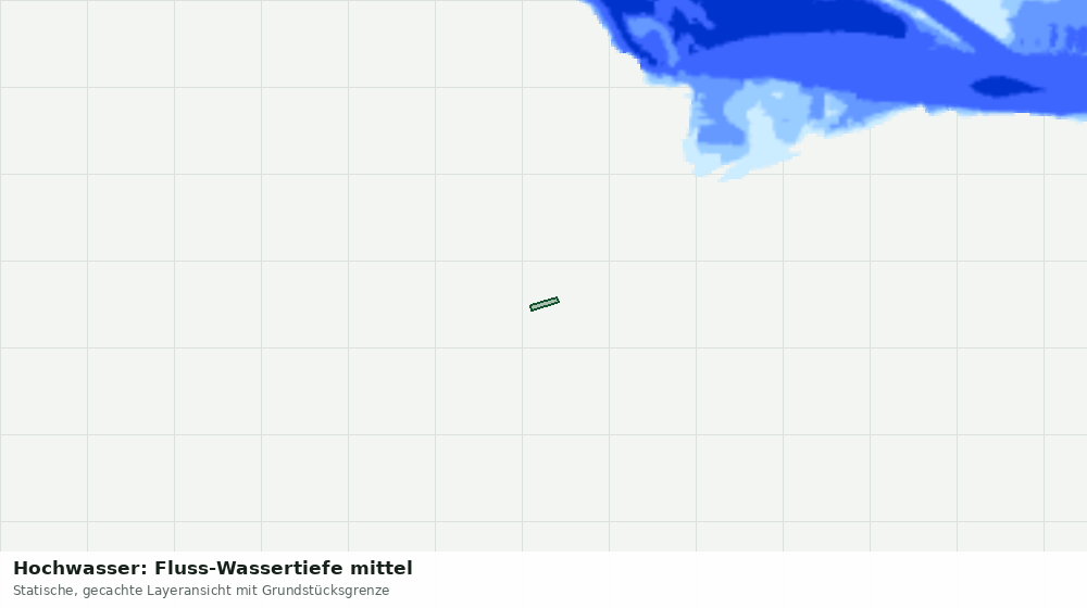 Statische Kartenansicht: Hochwasser: Fluss-Wassertiefe mittel