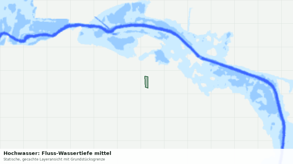 Statische Kartenansicht: Hochwasser: Fluss-Wassertiefe mittel