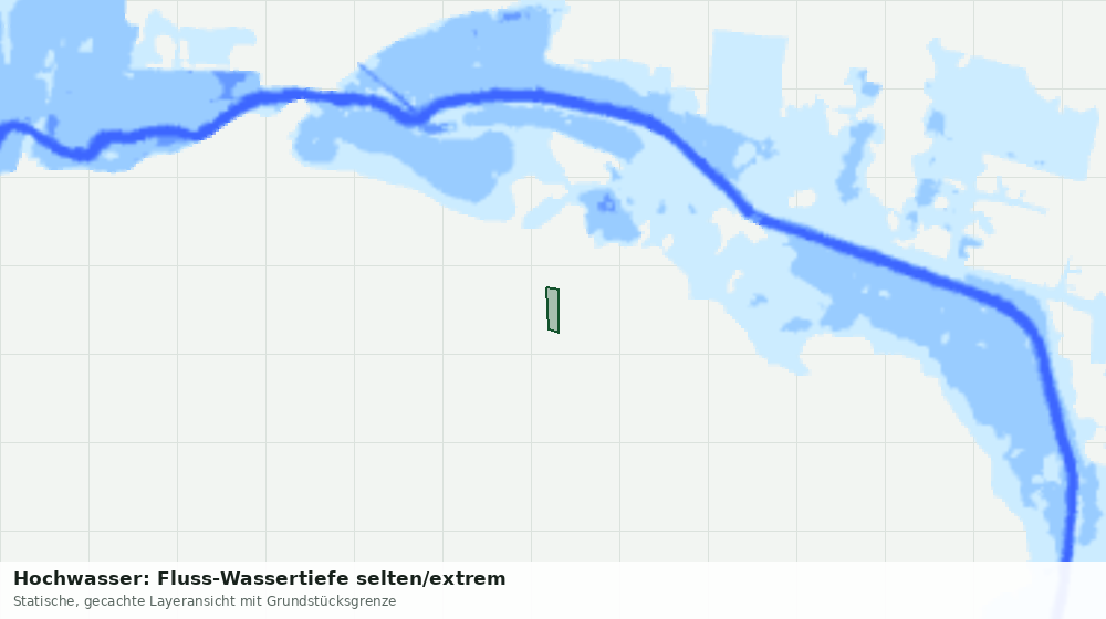 Statische Kartenansicht: Hochwasser: Fluss-Wassertiefe selten/extrem