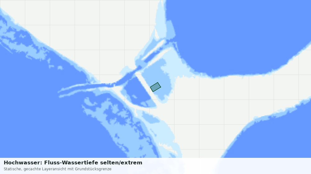 Statische Kartenansicht: Hochwasser: Fluss-Wassertiefe selten/extrem
