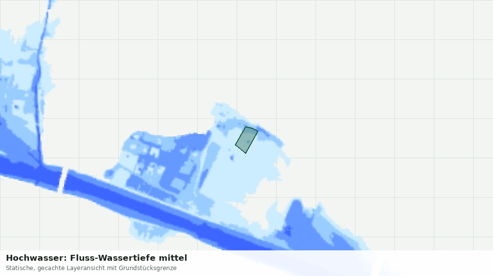 Statische Kartenansicht: Hochwasser: Fluss-Wassertiefe mittel