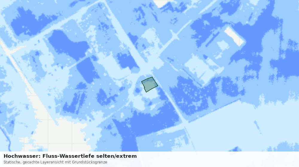Statische Kartenansicht: Hochwasser: Fluss-Wassertiefe selten/extrem