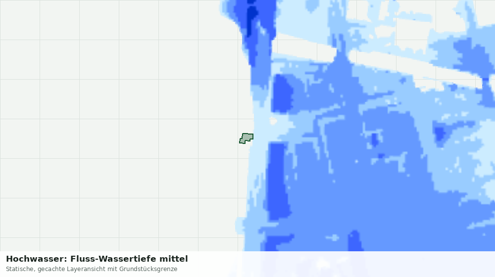 Statische Kartenansicht: Hochwasser: Fluss-Wassertiefe mittel