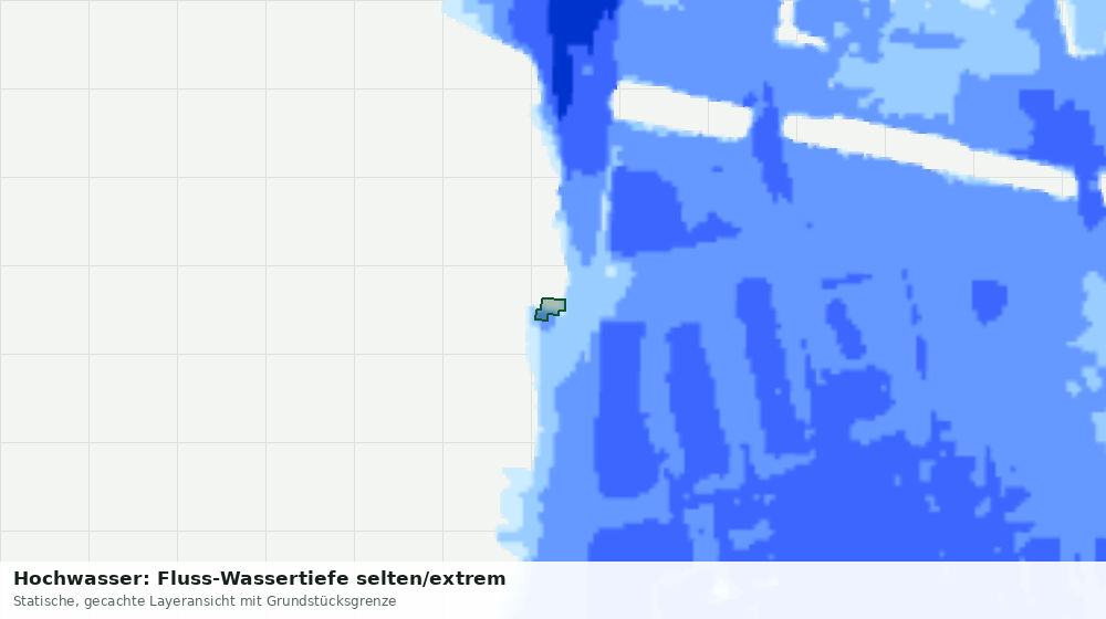 Statische Kartenansicht: Hochwasser: Fluss-Wassertiefe selten/extrem