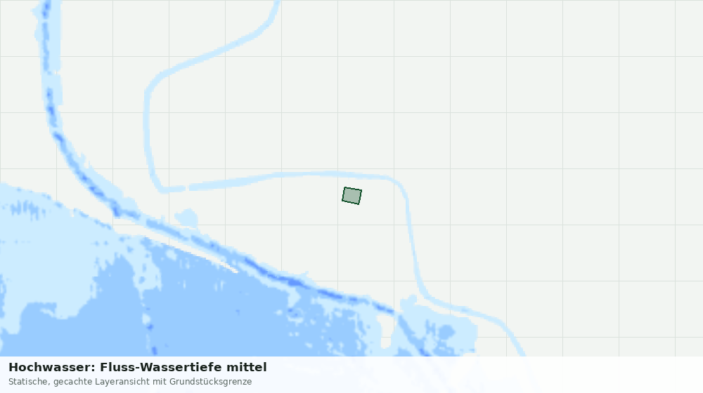 Statische Kartenansicht: Hochwasser: Fluss-Wassertiefe mittel