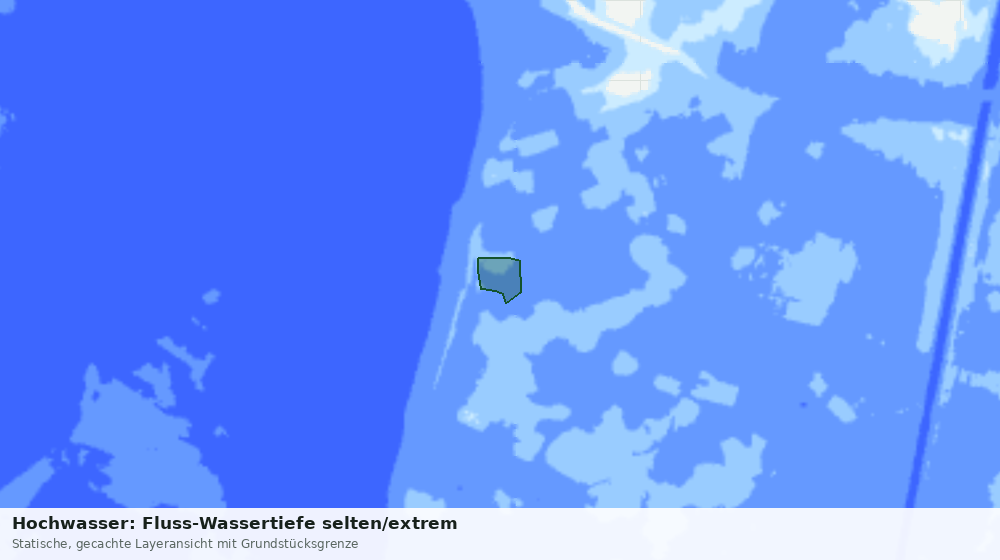 Statische Kartenansicht: Hochwasser: Fluss-Wassertiefe selten/extrem