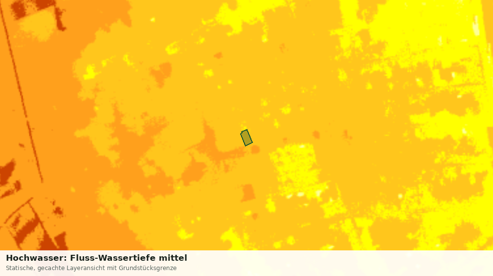 Statische Kartenansicht: Hochwasser: Fluss-Wassertiefe mittel