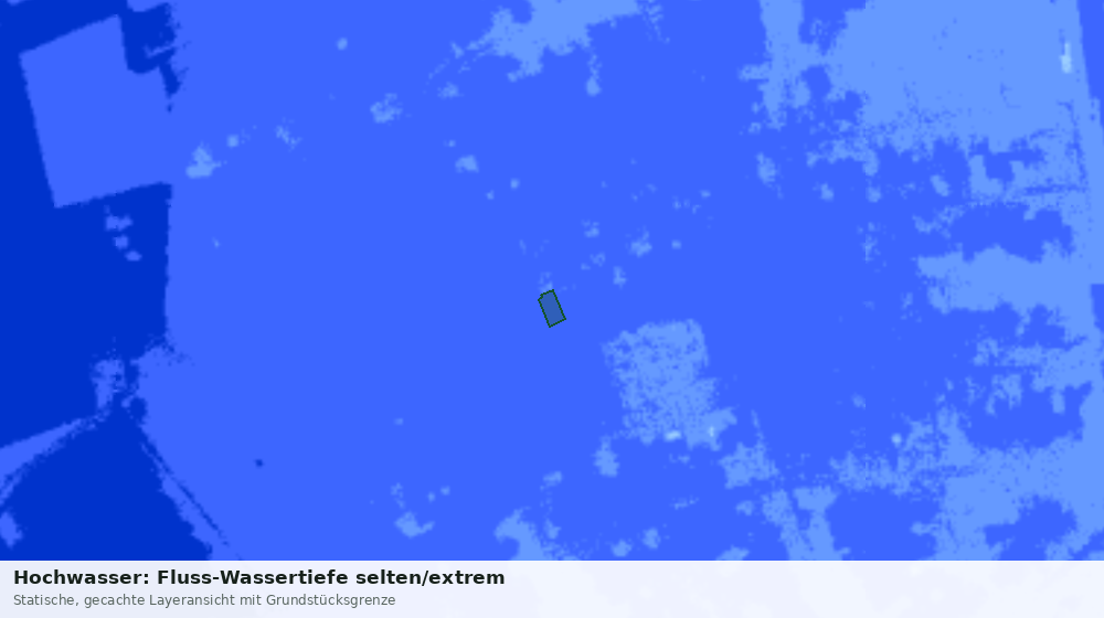 Statische Kartenansicht: Hochwasser: Fluss-Wassertiefe selten/extrem