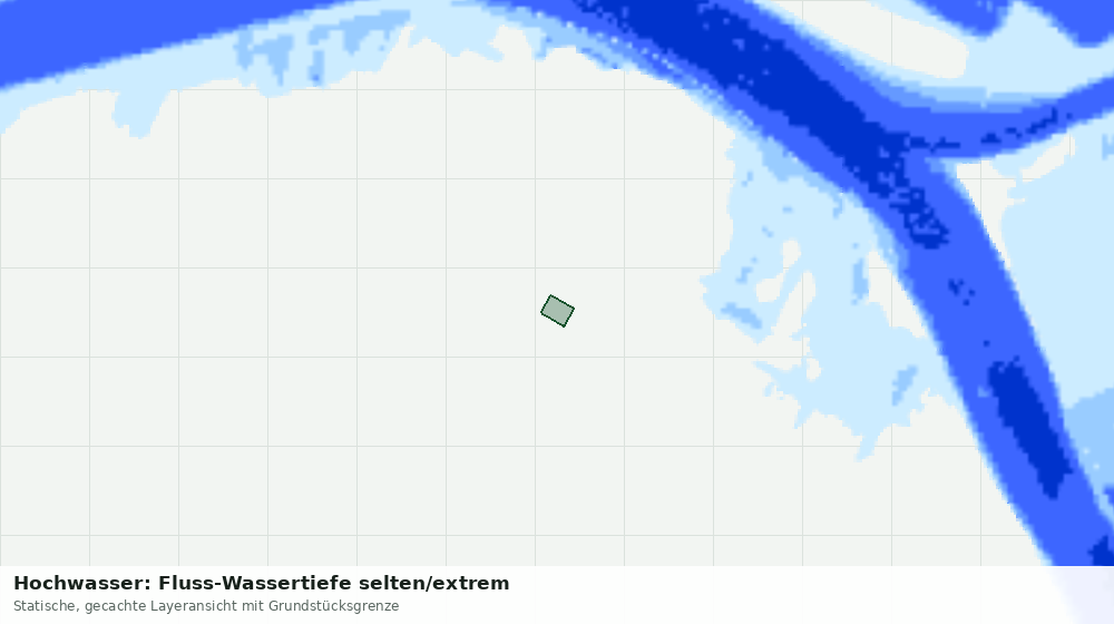 Statische Kartenansicht: Hochwasser: Fluss-Wassertiefe selten/extrem