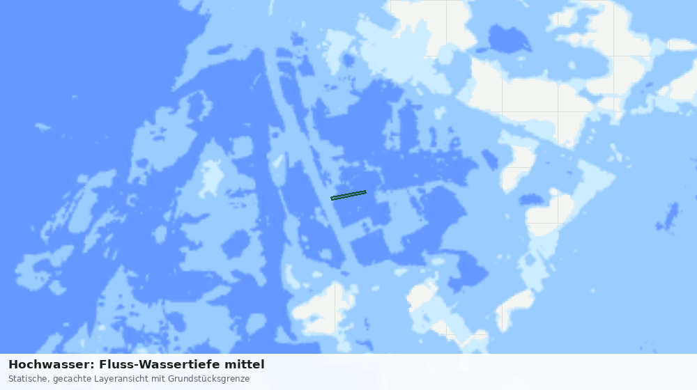 Statische Kartenansicht: Hochwasser: Fluss-Wassertiefe mittel
