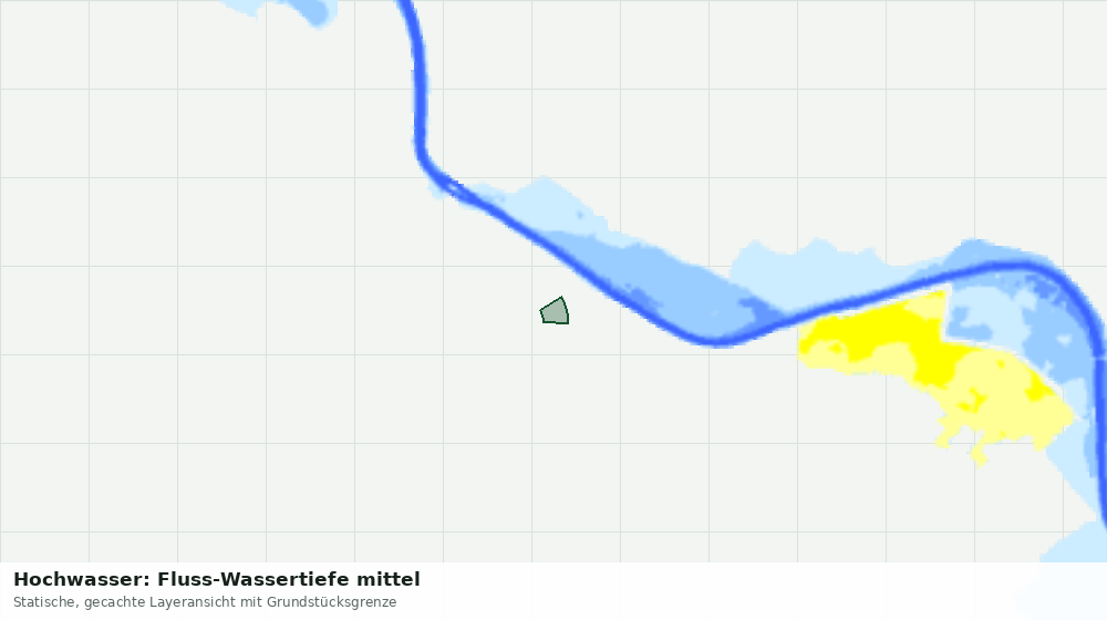 Statische Kartenansicht: Hochwasser: Fluss-Wassertiefe mittel