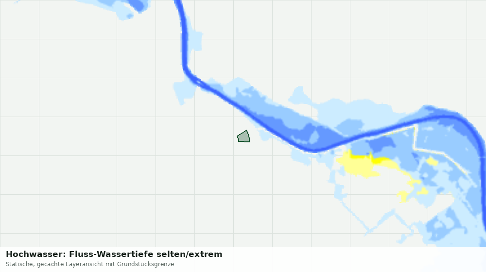 Statische Kartenansicht: Hochwasser: Fluss-Wassertiefe selten/extrem