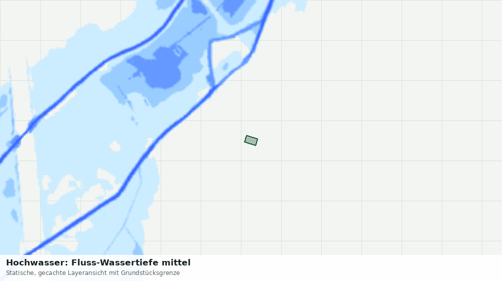 Statische Kartenansicht: Hochwasser: Fluss-Wassertiefe mittel