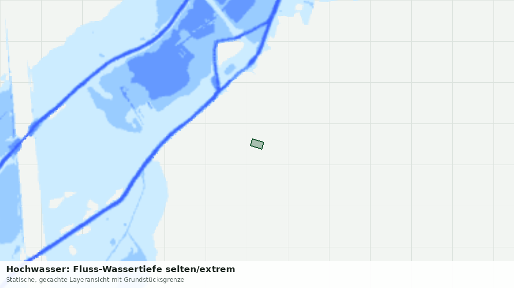 Statische Kartenansicht: Hochwasser: Fluss-Wassertiefe selten/extrem