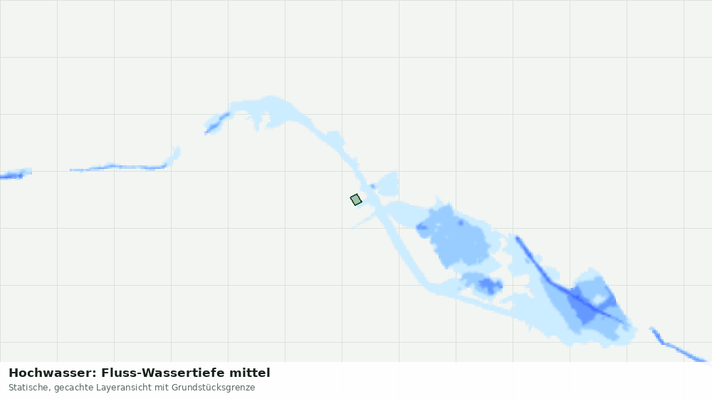 Statische Kartenansicht: Hochwasser: Fluss-Wassertiefe mittel