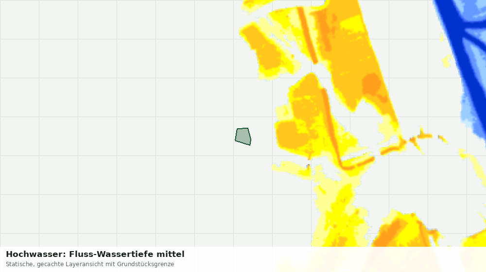 Statische Kartenansicht: Hochwasser: Fluss-Wassertiefe mittel