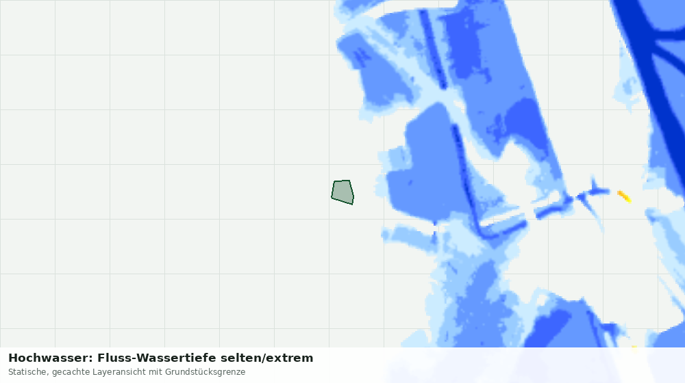 Statische Kartenansicht: Hochwasser: Fluss-Wassertiefe selten/extrem