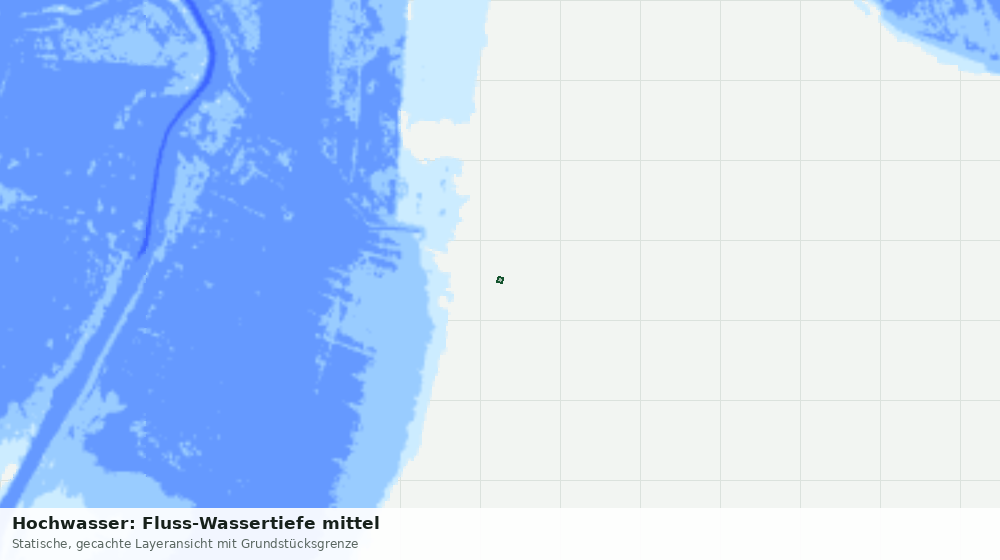 Statische Kartenansicht: Hochwasser: Fluss-Wassertiefe mittel