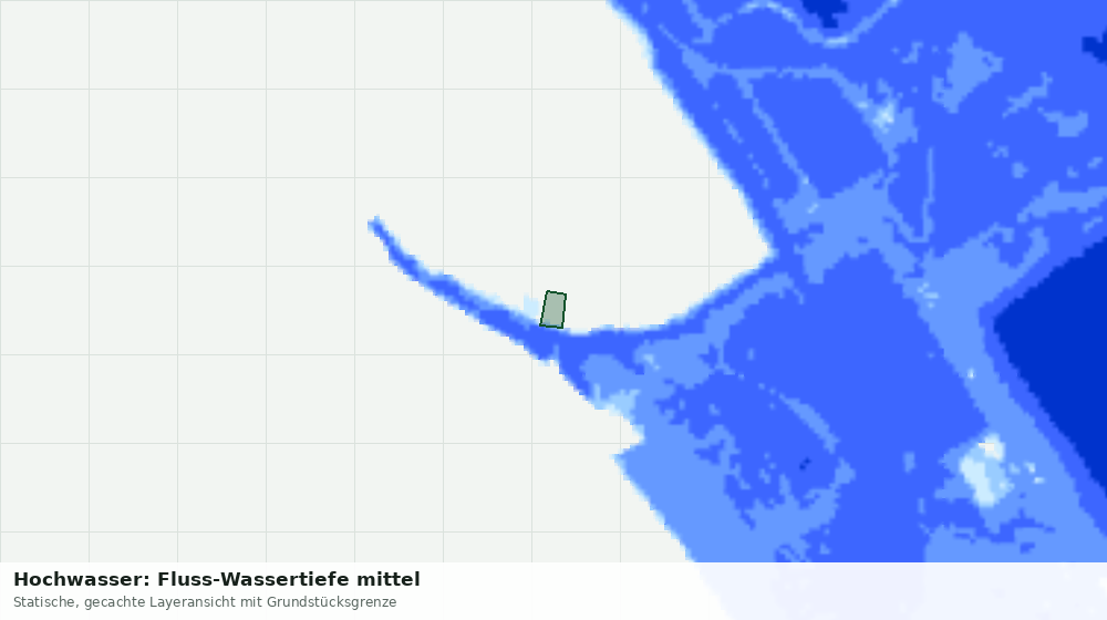 Statische Kartenansicht: Hochwasser: Fluss-Wassertiefe mittel