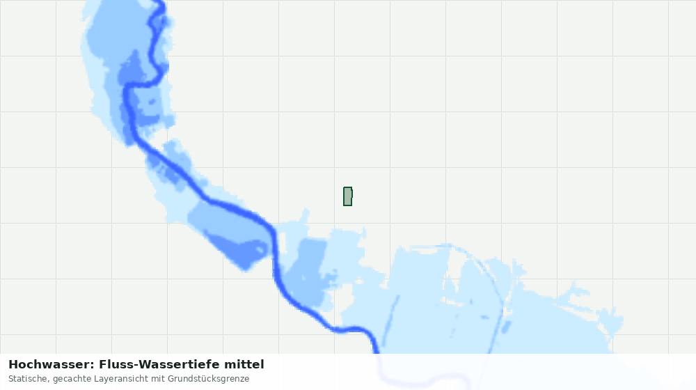 Statische Kartenansicht: Hochwasser: Fluss-Wassertiefe mittel