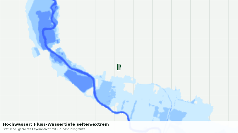 Statische Kartenansicht: Hochwasser: Fluss-Wassertiefe selten/extrem