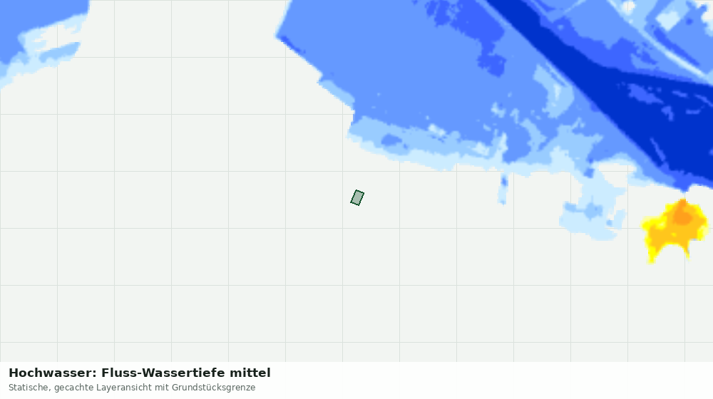 Statische Kartenansicht: Hochwasser: Fluss-Wassertiefe mittel
