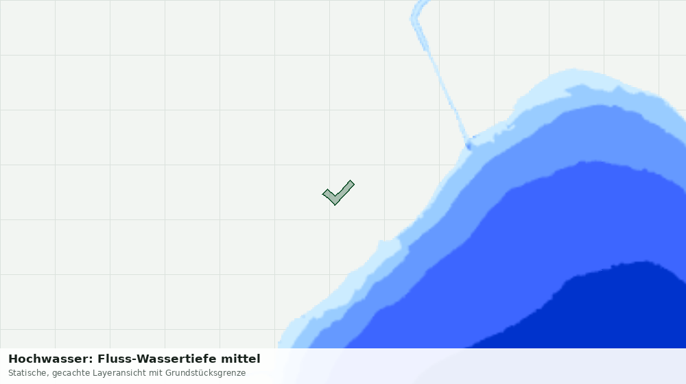 Statische Kartenansicht: Hochwasser: Fluss-Wassertiefe mittel