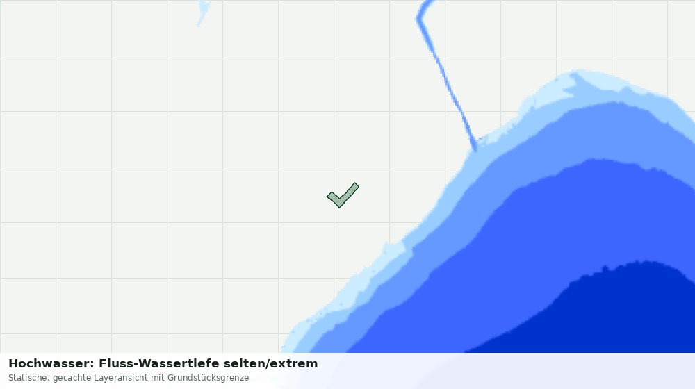 Statische Kartenansicht: Hochwasser: Fluss-Wassertiefe selten/extrem