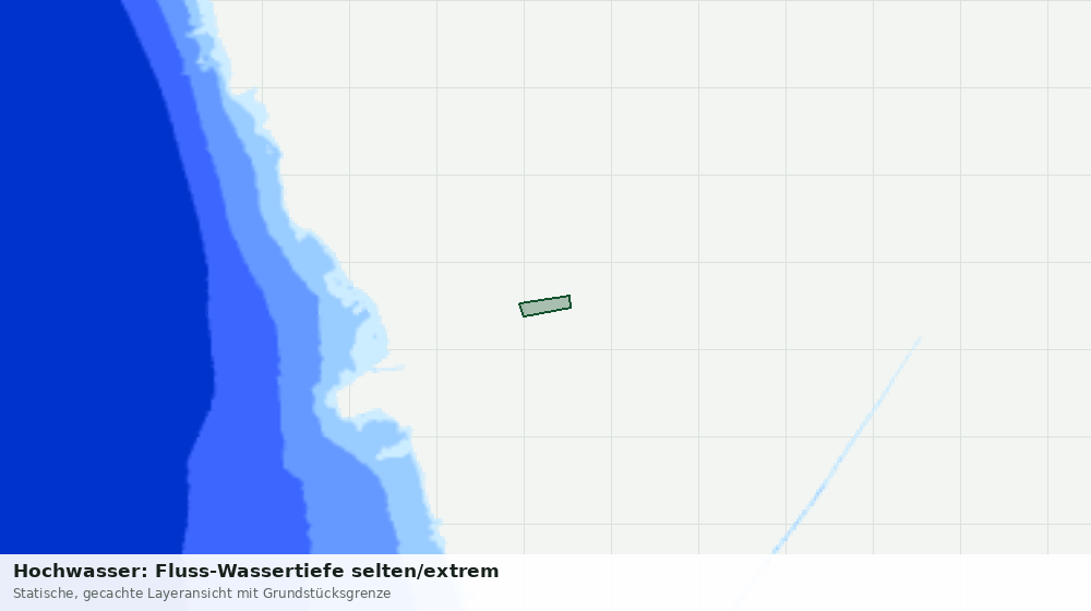 Statische Kartenansicht: Hochwasser: Fluss-Wassertiefe selten/extrem